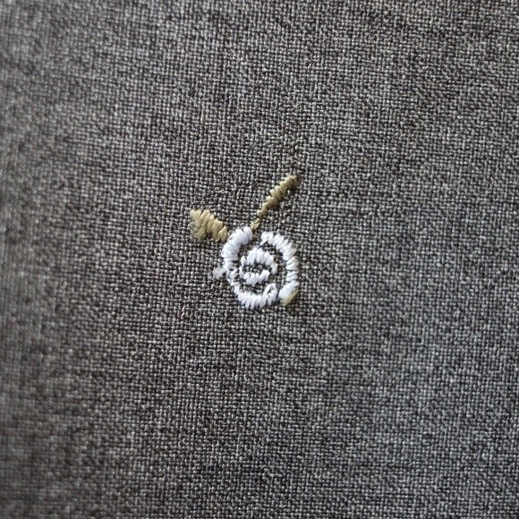 Talbots Gray Embroidered Floral Shift Dress Plus Size 20W Elegant Flowy Chic - Picture 6 of 16